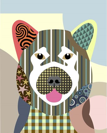 Framed Akita Dog Print