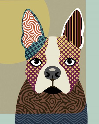 Framed Boston Terrier Print
