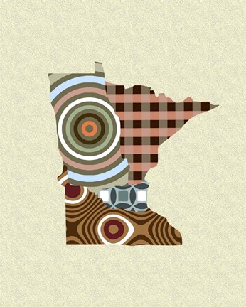 Framed Minnesota State Map Print