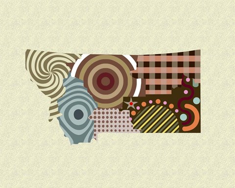 Framed Montana State Map Print