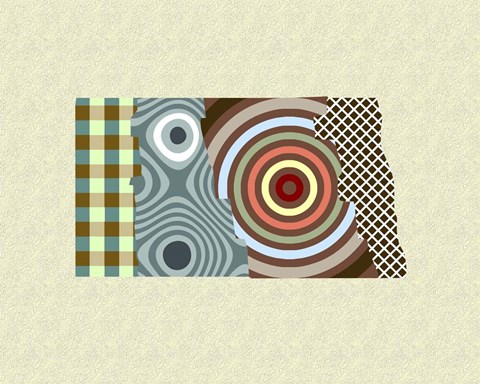 Framed North Dakota State Map Print