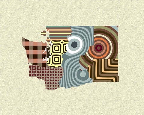 Framed Washington State Map Print