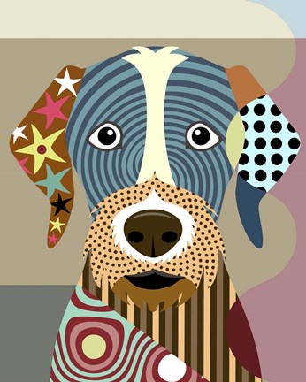 Framed German Wirehaired Pointer Print