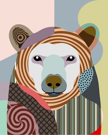 Framed Hunting Polar Bear Print