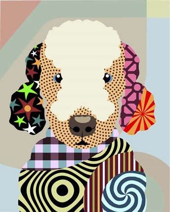 Framed Bedlington Terrier Print