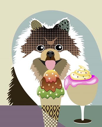 Framed Pomeranian Print