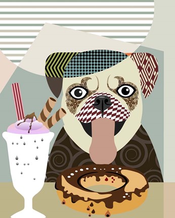 Framed Pug Print