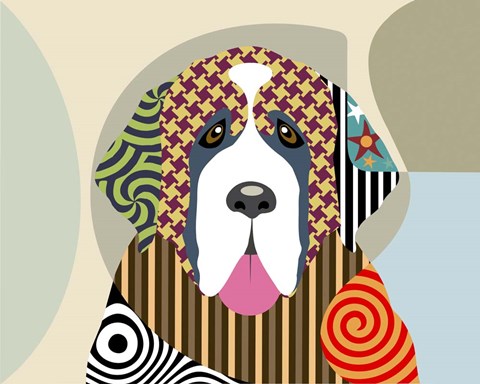 Framed Saint Bernard Print