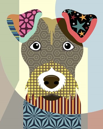 Framed Wire Fox Terrier Print