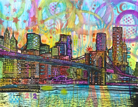 Framed NYC-Brooklyn Bridge Print