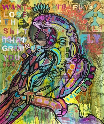 Framed Want to Fly Print