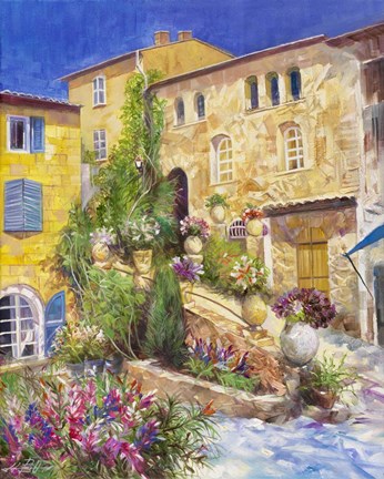 Framed Yellow Estate Print