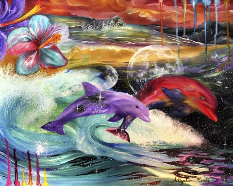 Framed Dolphin Print