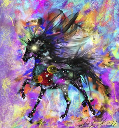 Framed Galaxy Horse Print