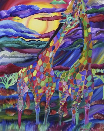 Framed Giraffe Print