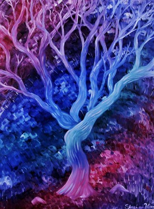 Framed Pink Tree Print