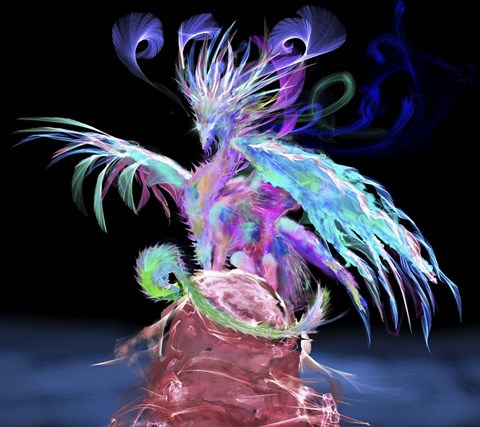 Framed Seraphim Dragon Print