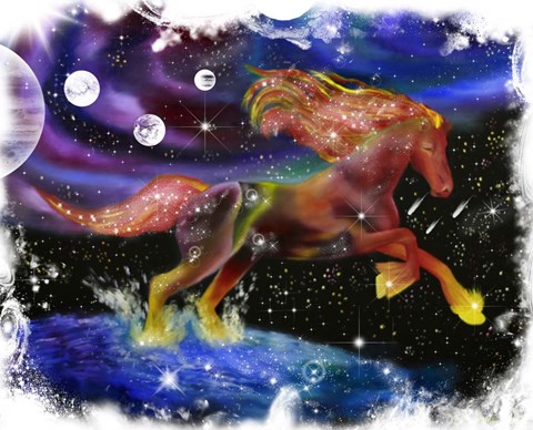 Framed Fire Horse Print