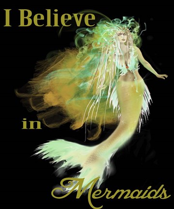 Framed I Believe In Mermaids 3 Print