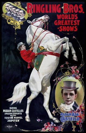 Framed Ringling Bros. World&#39;s Greatest Shows Print