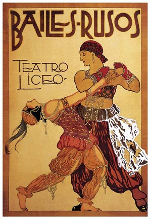 Framed Bailes Rusos Print