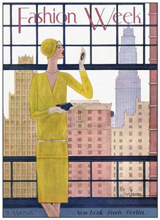Framed Fashion Week 1928 Print