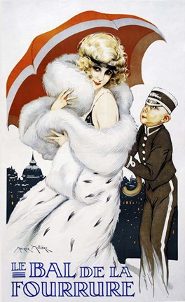 Framed Le Bal de la Fourrure Print