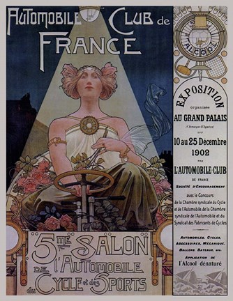 Framed Poster Livemont 1902 Car Dion Bouton Print