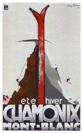 Framed Chamonix Mont Blanc Print