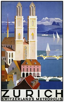 Framed Zurich Switzerland Print
