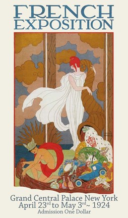 Framed French Exposition 1924 Print