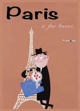 Framed Paris is for Lovers Print