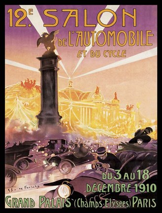 Framed Grand Palais Paris 1910 Print