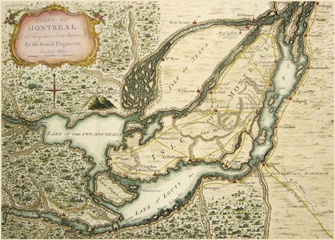 Framed Isles Of Montreal 1761 Print