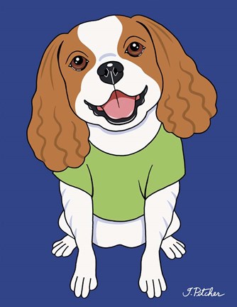 Framed Cavalier Blenheim Print