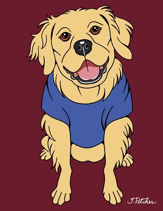 Framed Golden Retriever Print