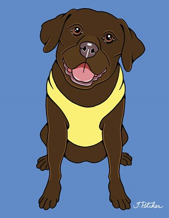 Framed Labrador Chocolate Print
