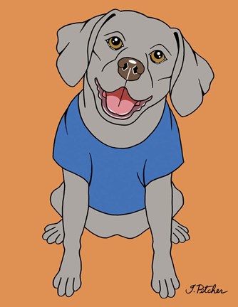 Framed Weimaraner Print