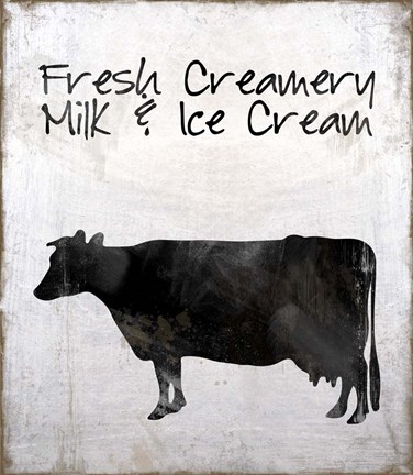 Framed Fresh Creamery Milk &amp; Ice Cream Print