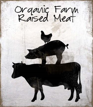 Framed Organic Farm Raised Meat Print