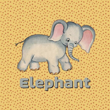 Framed Cute Baby Elephant Print