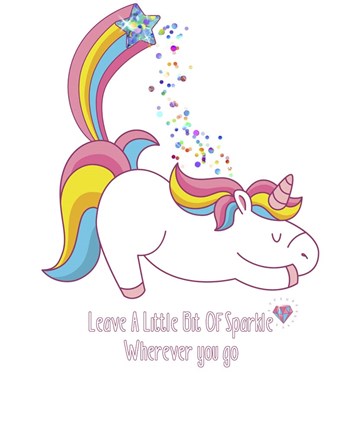 Framed Leave A Little Bit Of Sparkle 2 Tee Print