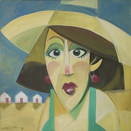 Framed At The Beach 2 Print