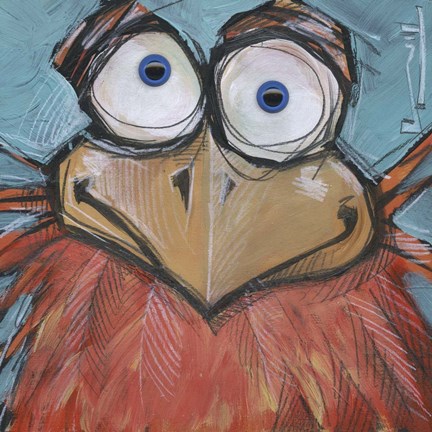 Framed Square Bird 10b Print