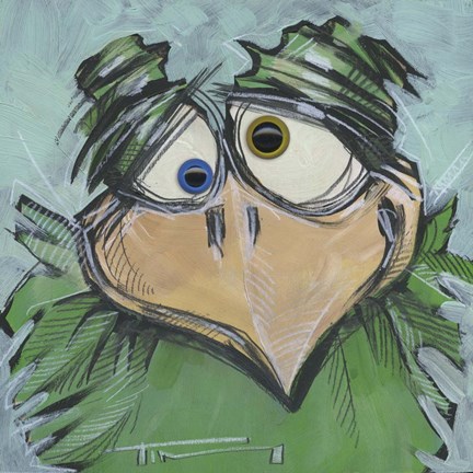 Framed Square Bird 11b Print