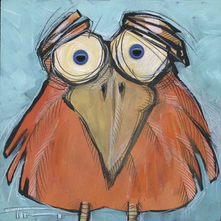 Framed Square Bird 22B Print