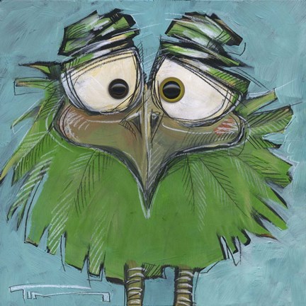 Framed Square Bird 23B Print