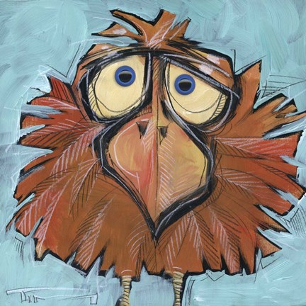 Framed Square Bird 24B Print