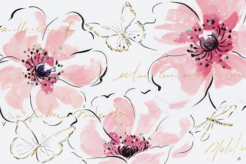 Framed Simply Pink I Print