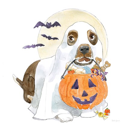 Framed Halloween Pets III Print